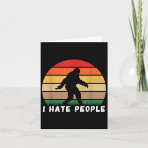 Ich hasse Menschen - Vintager Bigfoot Retro Sasqua Karte