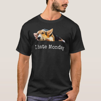 Ich hasse Montag T-Shirt Pembroke Welsh Corgi Welp