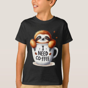 Ich hasse montage süße schlafende Faultier-Kissen- T-Shirt