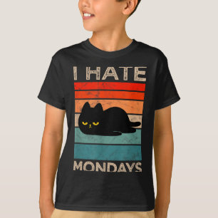 Ich hasse montags Retro-Katze – Lustige faule Katz T-Shirt