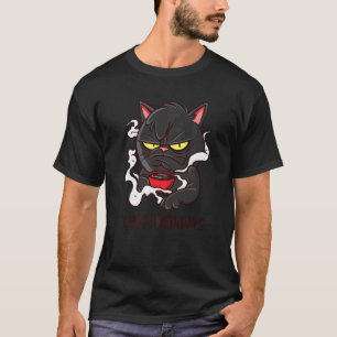 Ich hasse Montags Zitat Frühstück Kaffee Katze T-Shirt
