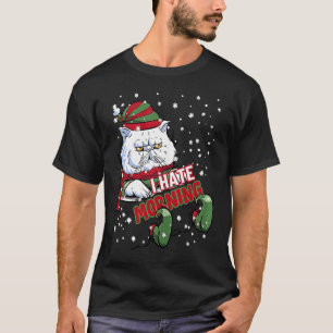 Ich hasse Morgenkatze Kitten Wütender Elf Katzen G T-Shirt