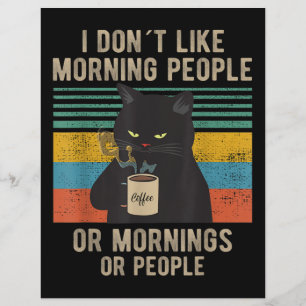 Ich hasse Morgenmenschen und Morgens und Leute kat Briefbogen
