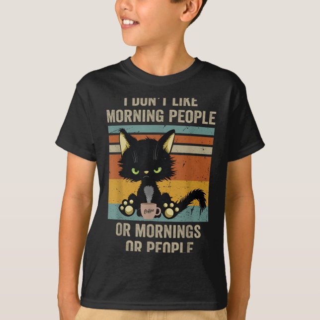 Ich hasse Morgenmenschen und Morgens und Leute spo T-Shirt (Vorderseite)