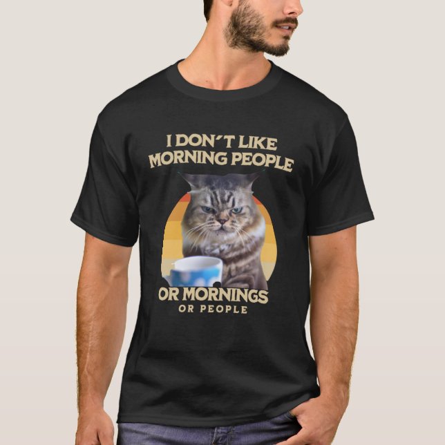 Ich hasse Morgenmenschen und Morgens und Leute spo T-Shirt (Vorderseite)