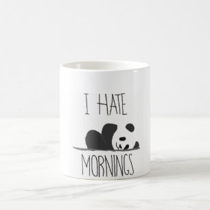 Ich hasse Morgenpanda-Tasse Tasse