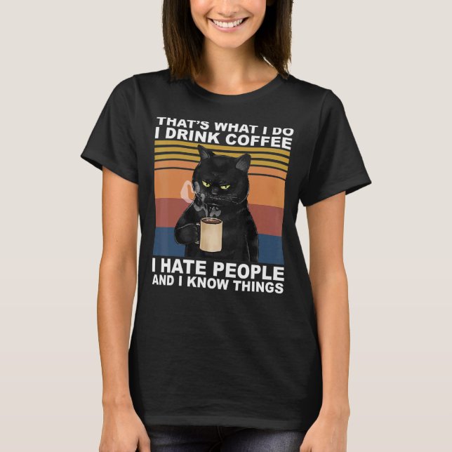 Ich hasse morgens Menschen oder Morgen oder Leute  T-Shirt (Vorderseite)