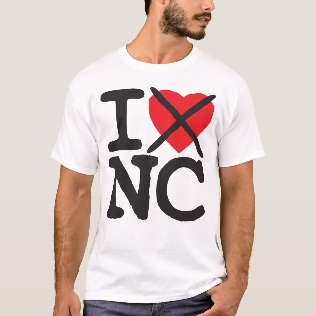Ich hasse NC - North Carolina T-Shirt (Vorderseite)