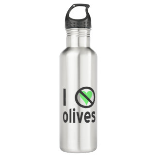 Ich hasse Olive I No Liebe Olive Black Trinkflasche