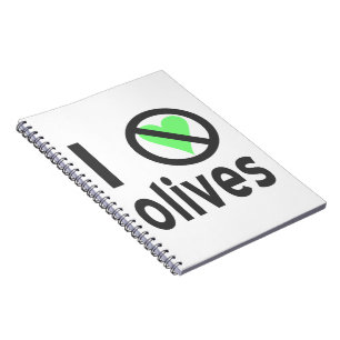 Ich hasse Oliven Keine Liebe Notizblock
