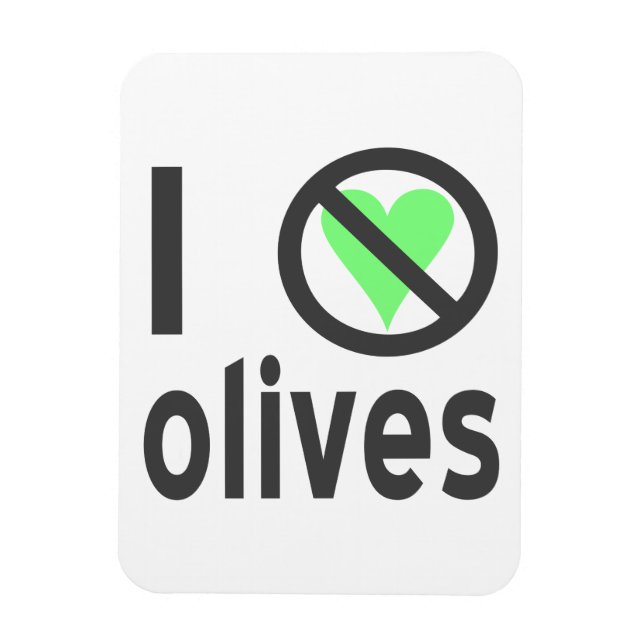 Ich hasse Olives Black Magnet (Vertikal)
