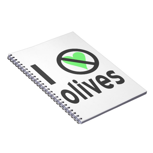 Ich hasse Olives Black Notizblock (Rechte Seite)
