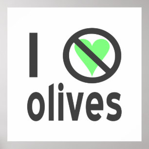Ich hasse Olives Black Poster