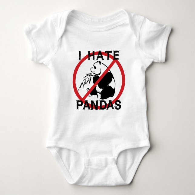 Ich hasse Pandas Baby Strampler (Vorderseite)