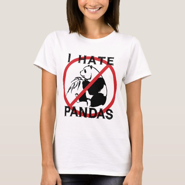 Ich hasse Pandas T-Shirt (Vorderseite)