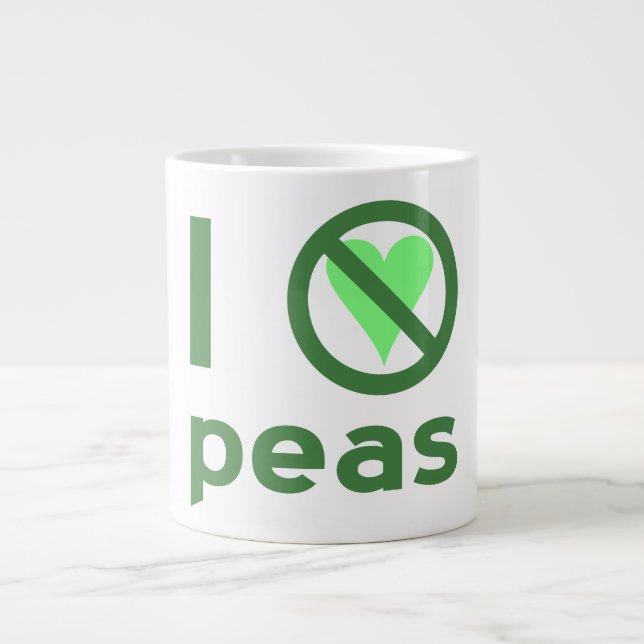 Ich hasse Peas I No Liebe Peas Jumbo-Tasse (Vorderseite)