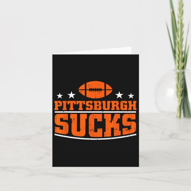 Ich hasse Pittsburgh Design Men Funny Pittsburg Karte (Vorderseite)