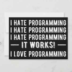 Ich hasse Programmieren - Lustiger Programmierer I Einladung