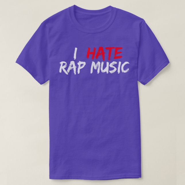 Ich hasse Rap Music - White Red T-Shirt (Design vorne)