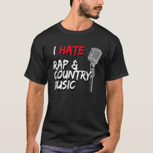 Ich hasse Rap und Country Music Vintages Mikrofon T-Shirt