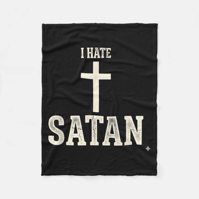 Ich hasse Satan Fleecedecke (Vorderseite)