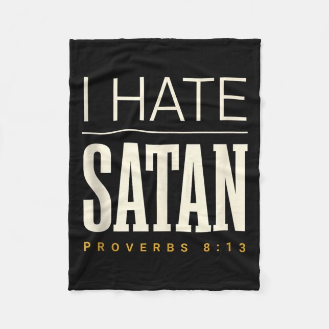 Ich hasse Satan Fleecedecke (Vorderseite)
