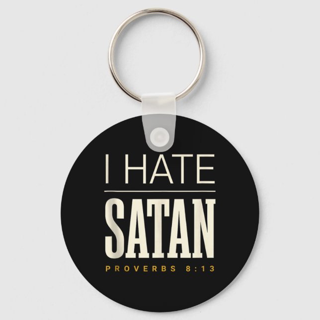 Ich hasse Satan Schlüsselanhänger (Vorderseite)