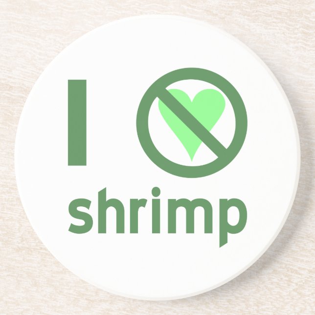 Ich hasse Shrimp Sandstein Untersetzer (Vorne)