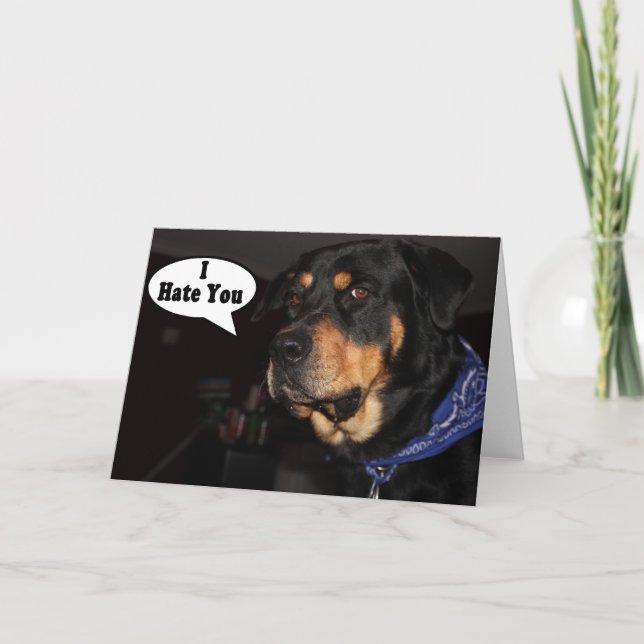 Ich hasse Sie Feiertagskarte (Vorderseite)