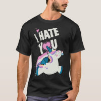 Ich hasse Sie fliegen geflügelte Einhorn Niedliche