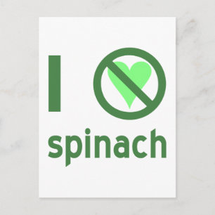 Ich hasse Spinat Keine Liebe Postkarte