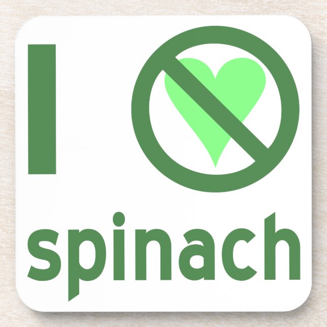 Ich hasse Spinat Untersetzer (Vorderseite)