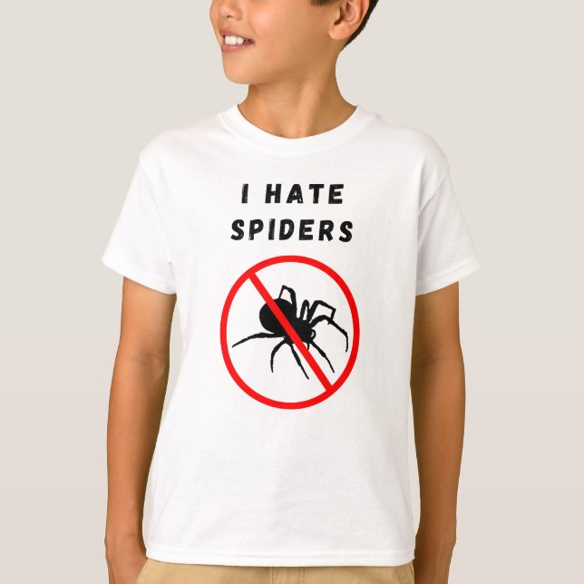 Ich hasse Spinnen T-Shirt (Vorderseite)