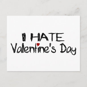 Ich hasse Valentinstag Feiertagspostkarte