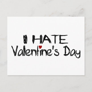 Ich hasse Valentinstag Feiertagspostkarte