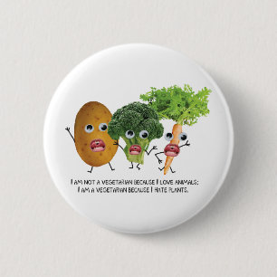 Ich hasse Veggies:) Button