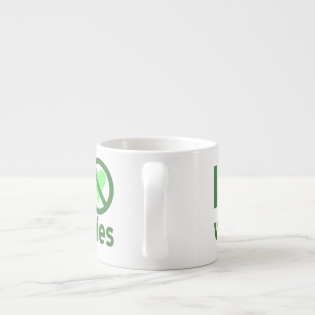 Ich hasse Veggies I No Liebe Veggies Espressotasse (Rückseite)