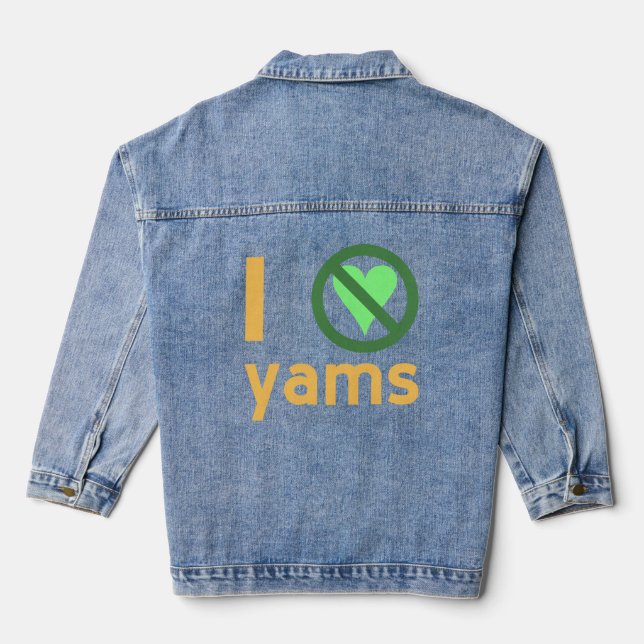 Ich hasse Yams Jeansjacke (Rückseite)