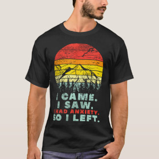 Ich hatte Angst Vintage Sonnenuntergang Wandern Lu T-Shirt