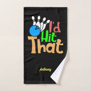 Ich hatte den Bowling Funny Trendy getroffen Handtuch
