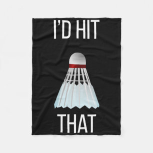 Ich hatte den lustigen Badminton getroffen Fleecedecke