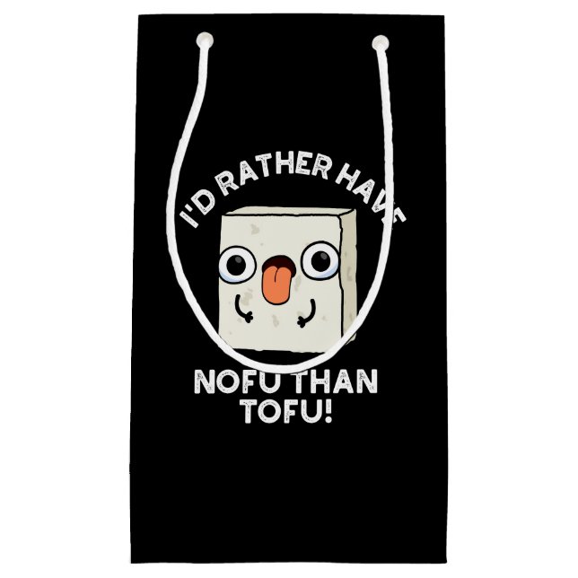 Ich hätte eher keinen Fu als Tofu Food Pun Dark BG Kleine Geschenktüte (Vorderseite)