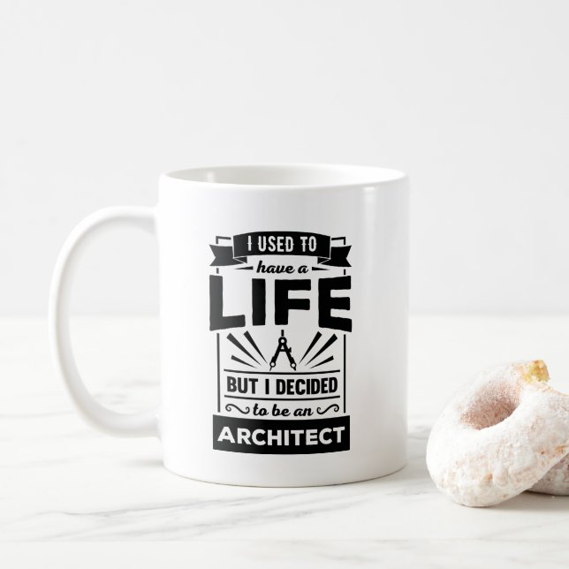 Ich hatte ein Leben, jetzt, das ich eine Kaffeetasse (Mit Donut)