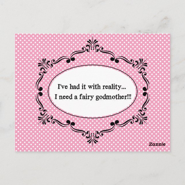 Ich hatte es mit der Realität Postkarte (Rückseite)