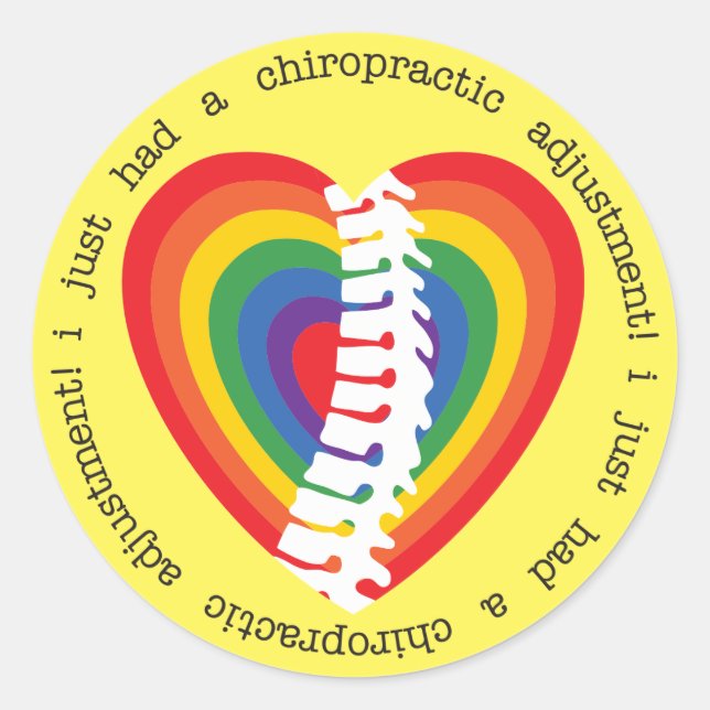 Ich hatte gerade einen Chiropraktiker, der Kinder- Runder Aufkleber (Vorderseite)
