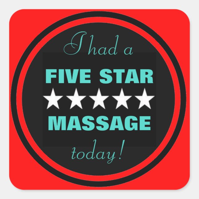 Ich hatte heute eine Massage! Aufkleber! Quadratischer Aufkleber (Vorderseite)