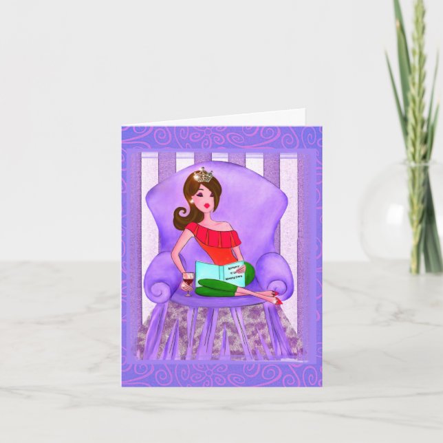 "Ich hätte lieber ein Buch gelesen" Diva Karte (Vorderseite)