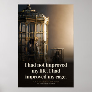 Ich hatte mein Käfig Buch Zitat Kunst Poster