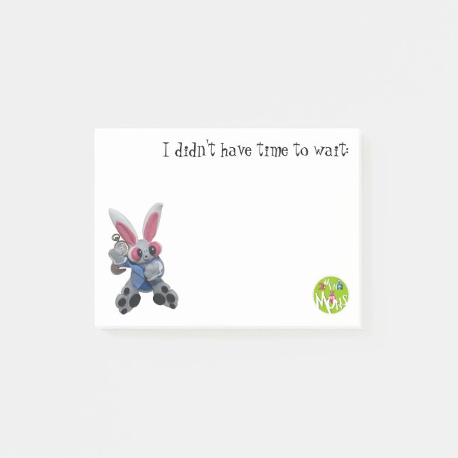Ich hatte nicht Zeit zu warten! Posten-it® merkt 4 Post-it Klebezettel (Vorderseite)