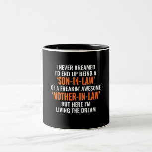 Ich hätte nie geträumt, dass ich ein Sohn im Jura  Zweifarbige Tasse